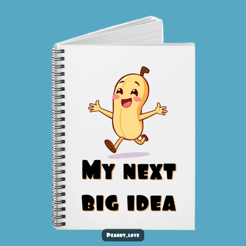Funny Peanut Run Notebook: Energetic Nutty Journal for Fast Ideas