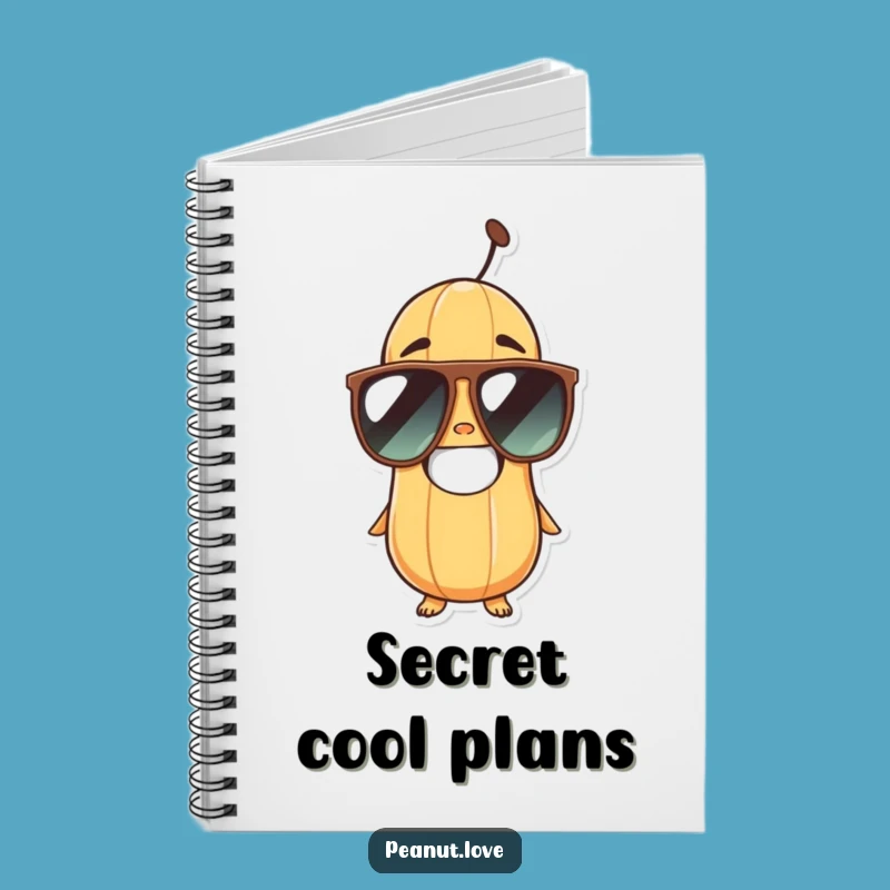 Funny Peanut Sunglasses Notebook - Jot Down Ideas with a Smile