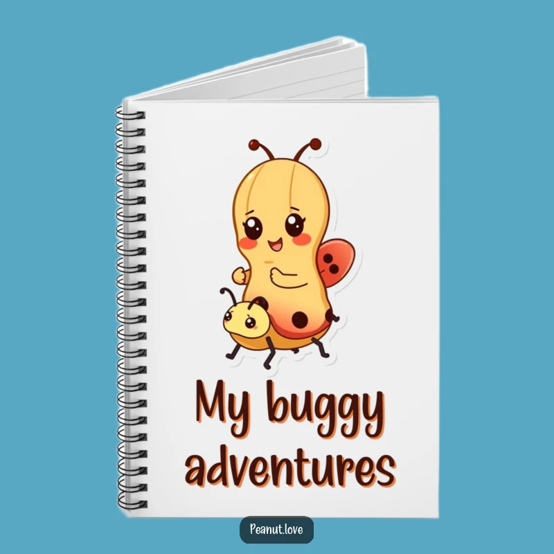Funny Kawaii Peanut Ladybug Notebook - Journal Cheerful Riding Ideas Gift