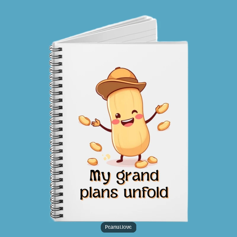 Funny Peanut Juggler Notebook: Tiny Peanut Journal, Write Hilariously, Ideal Funny Gift