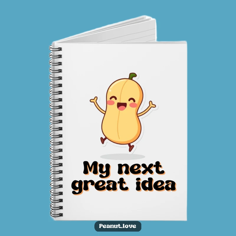 Funny Jumping Peanut Notebook - Energetic Journal, Perfect Gift for Note-Takers