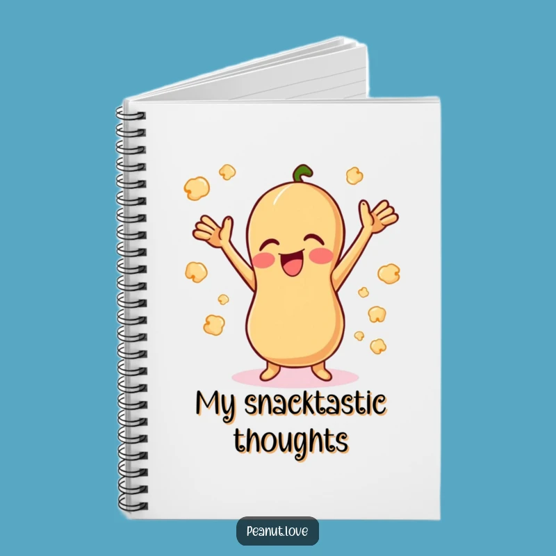 Funny Giggling Peanut Notebook - Journal Snack Cartoon Gift