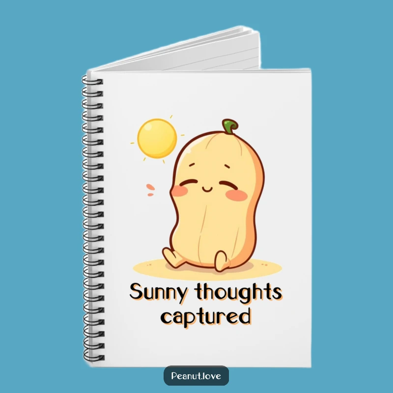 Funny Kawaii Peanut Sunbathing Notebook - Journal Relaxed Ideas Gift