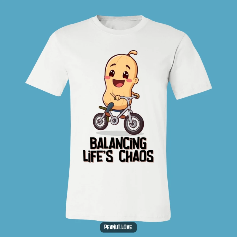 Funny Peanut Unicycle T-Shirt: Hilarious Grinning Graphic Tee for Fun Lovers
