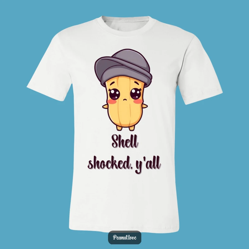 Funny Kawaii Peanut OMG T-Shirt: Surprised Character Tee Gift