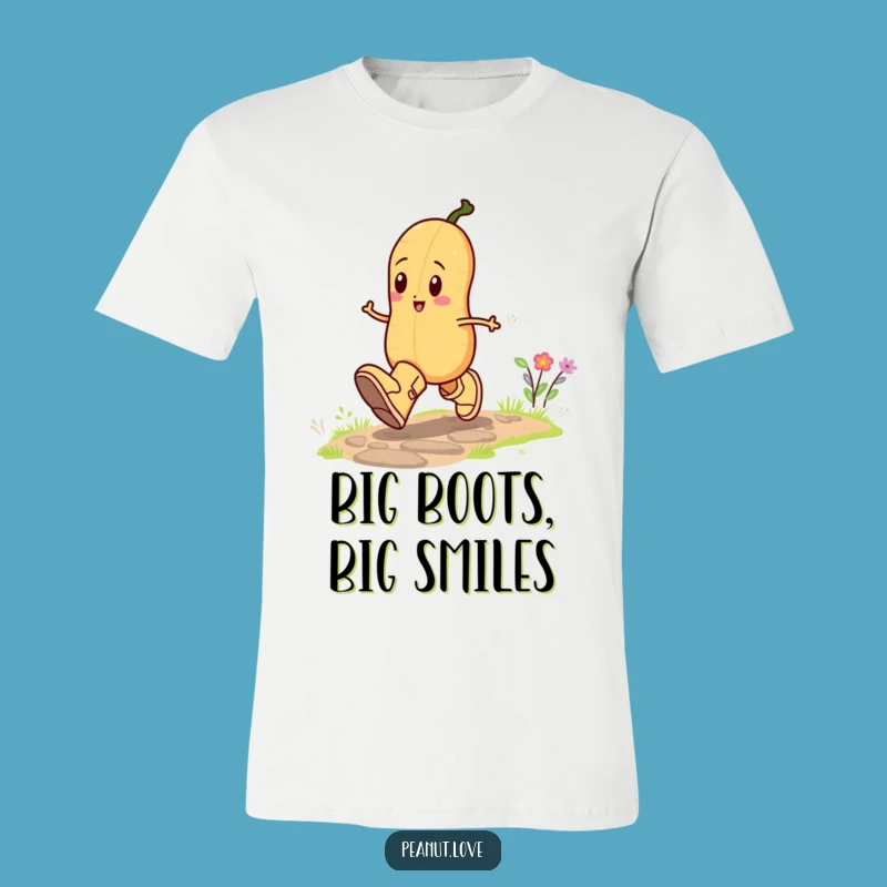 Funny Peanut Skipping Boots T-Shirt: Hilarious Graphic Tee for a Cheerful Vibe