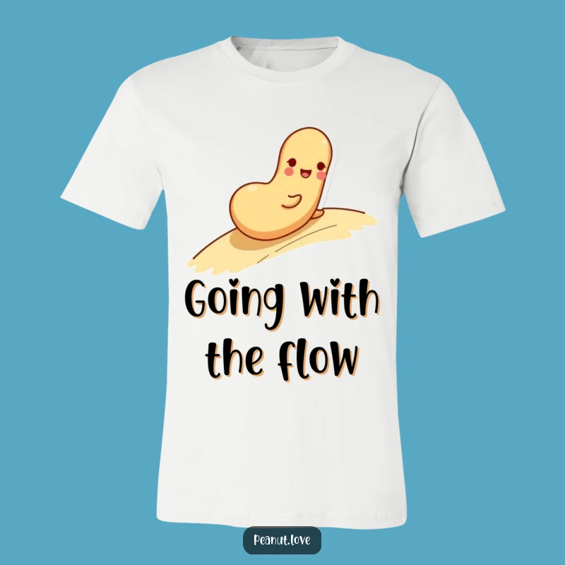 Funny Rolling Peanut T-Shirt - Playful Motion, Perfect Gift for Easygoing People