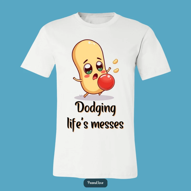 Funny Surprised Peanut T-Shirt - Escape the Sweetness: A Quirky Funny Gift