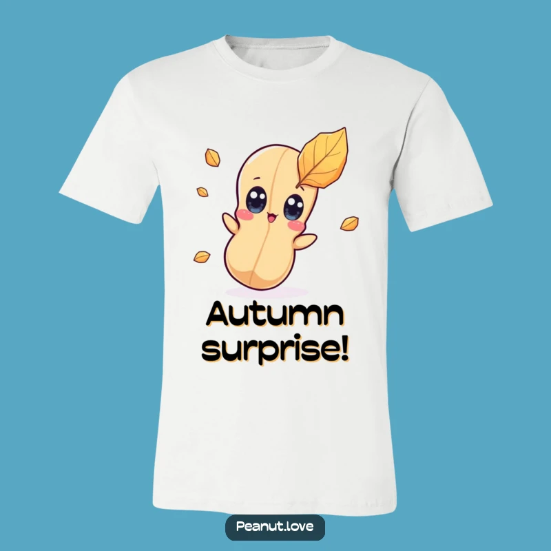 Funny Surprised Peanut T-Shirt - Kawaii Character Autumn Surprise Tee