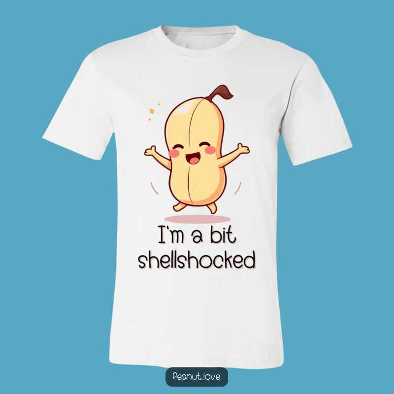 Funny Dizzy Peanut T-Shirt: Joyful Spinning Peanut Character Tee