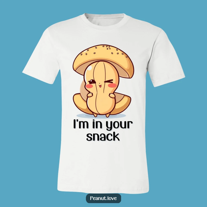Funny Peanut Hide T-Shirt: Mischievous Sneak - Hilarious Funny Gift for Any Occasion!
