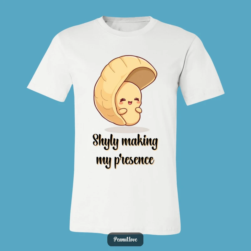 Funny Shy Peanut T-Shirt: Giggle Behind Shell, Hilarious Apparel, Great Funny Gift