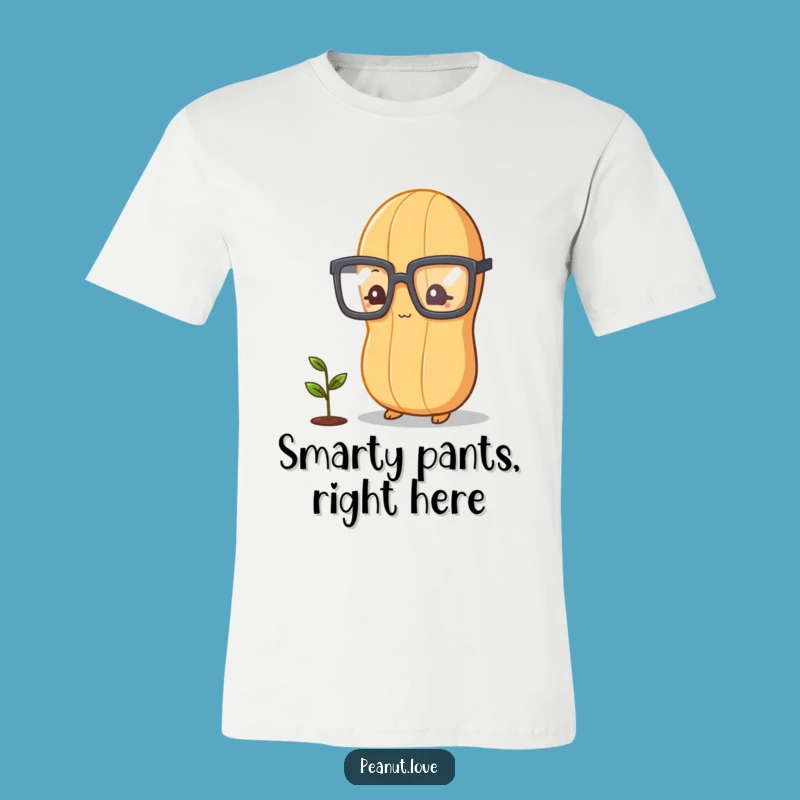 Funny Peanut Gardener Tee: Intellectual Humor Shirt, Thoughtful Sprout Observation Gift