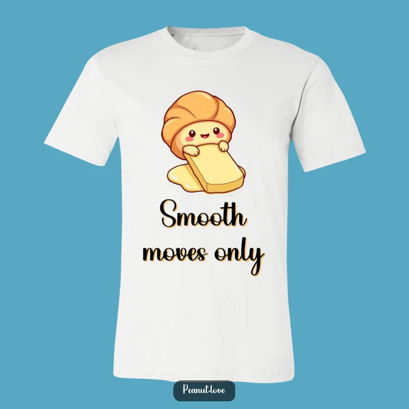 Funny Croissant Slide T-Shirt: Butter Pat Adventure, Hilarious Breakfast Wear