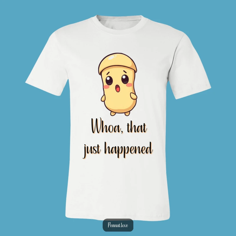 Funny Surprised Peanut Shell Tee - Wear Your Shock Hilariously