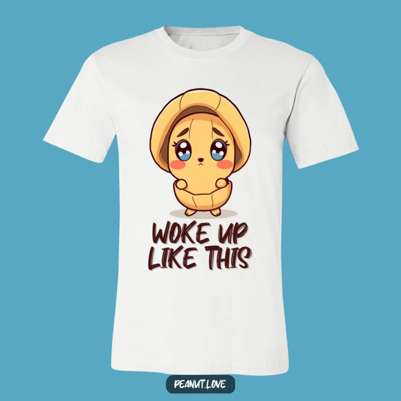 Funny Surprised Peanut T-Shirt - Wide-Eyed Reaction, Perfect Gift for Shock Value