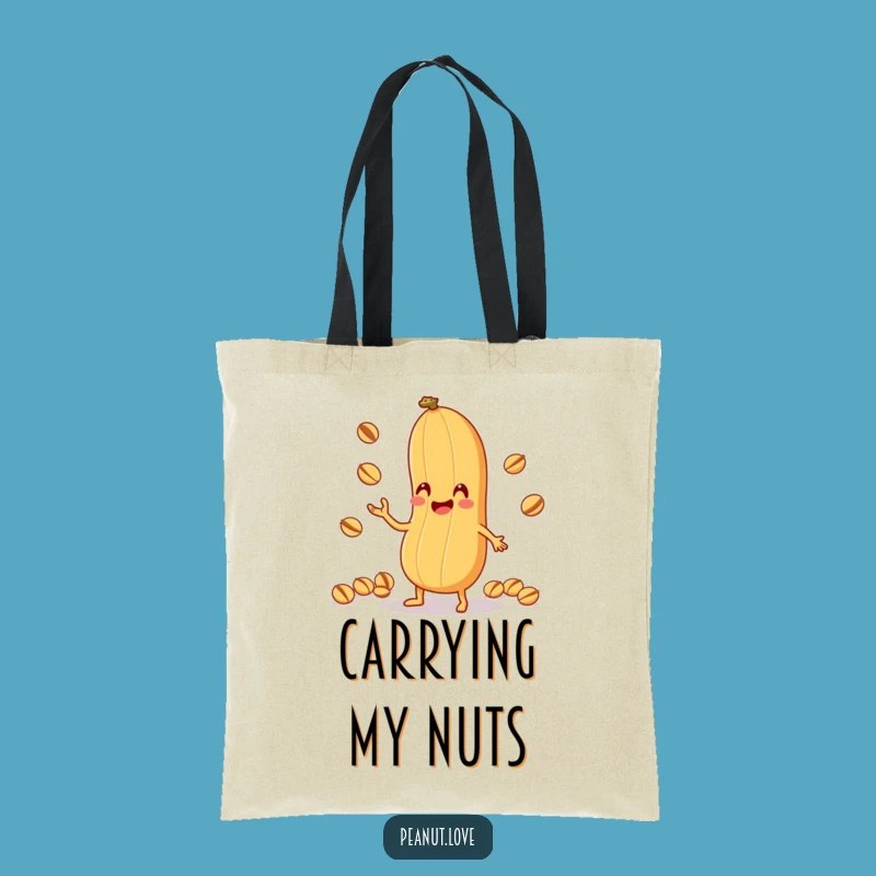 Funny Peanut Juggling Tote Bag: Nutty Carry-All, Hilarious Character Gift