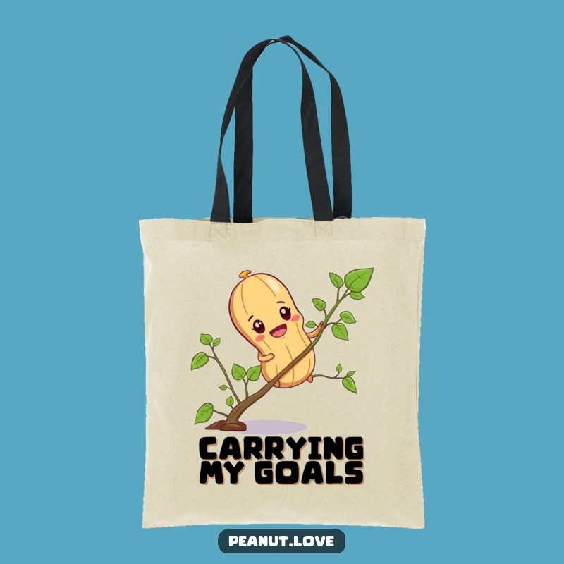 Funny Determined Peanut Tote Bag: A Hilarious and Nutty Accessory for Ambitious Journeys