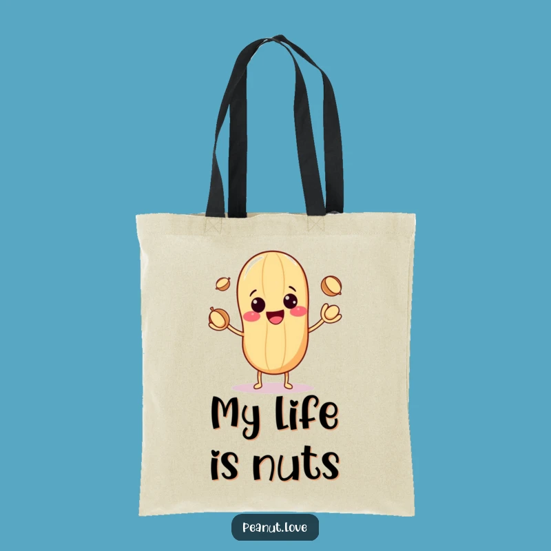 Funny Kawaii Peanut Juggler Tote Bag: Carry Fun & Style