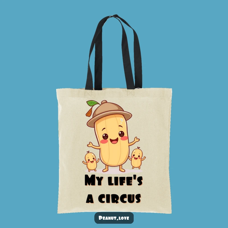 Funny Peanut Juggler Tote Bag - Whimsical Carryall, Perfect Gift for Shoppers