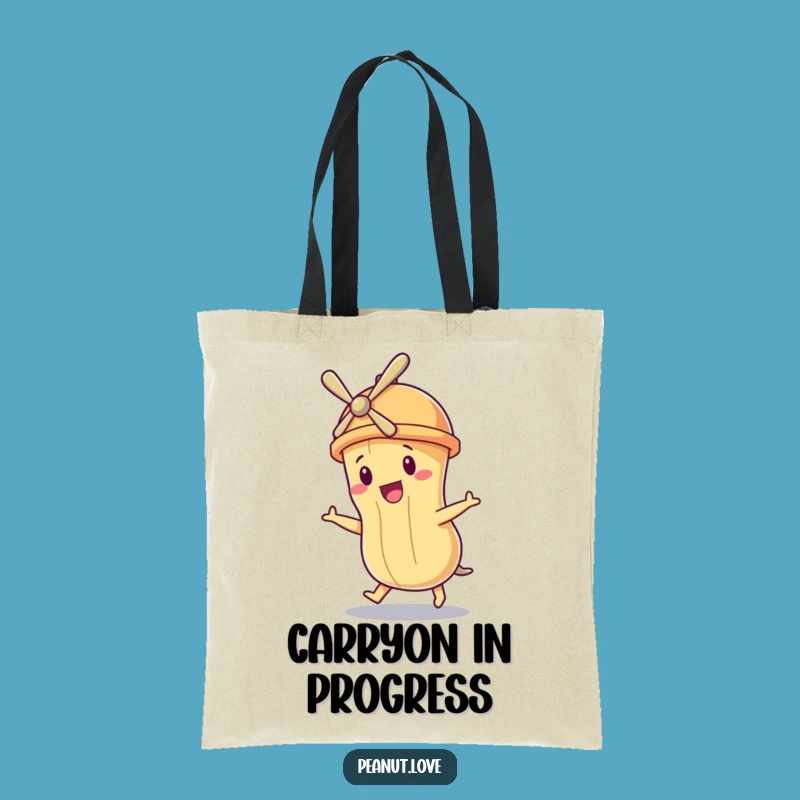 Funny Peanut Pilot Tote Bag: Adventure Carry-All Character Gift