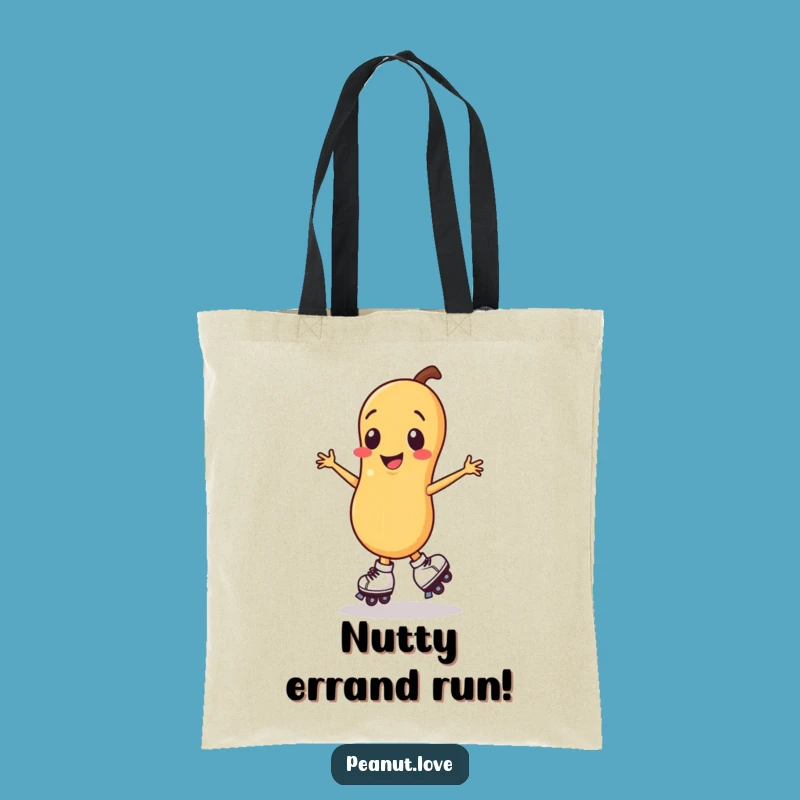 Funny Smiling Peanut Roller Skate Tote Bag, Spinning Accessory