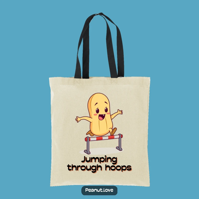 Funny Peanut Hurdler Tote Bag: Carry Your Goods with Humor