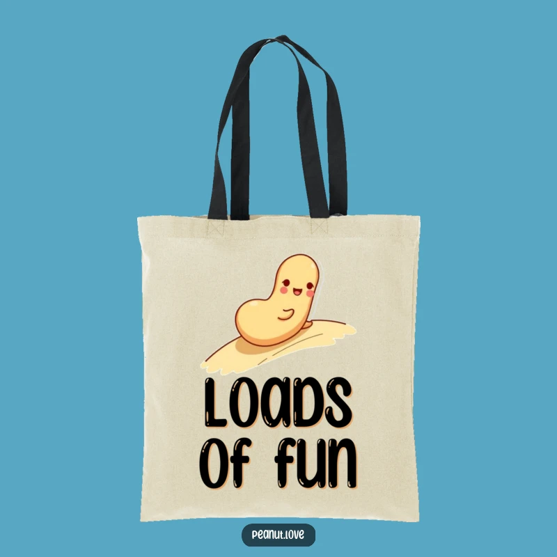 Funny Rolling Peanut Tote Bag - Playful Accessory, Perfect Gift for Errands